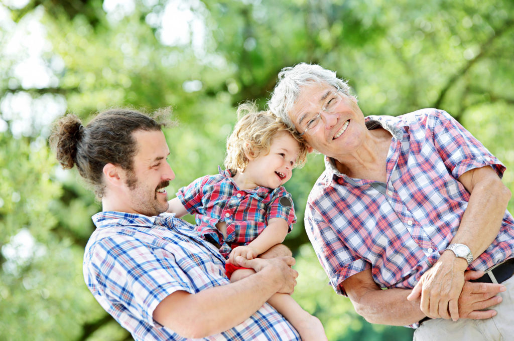 Family Generations: Father, son and Granddad